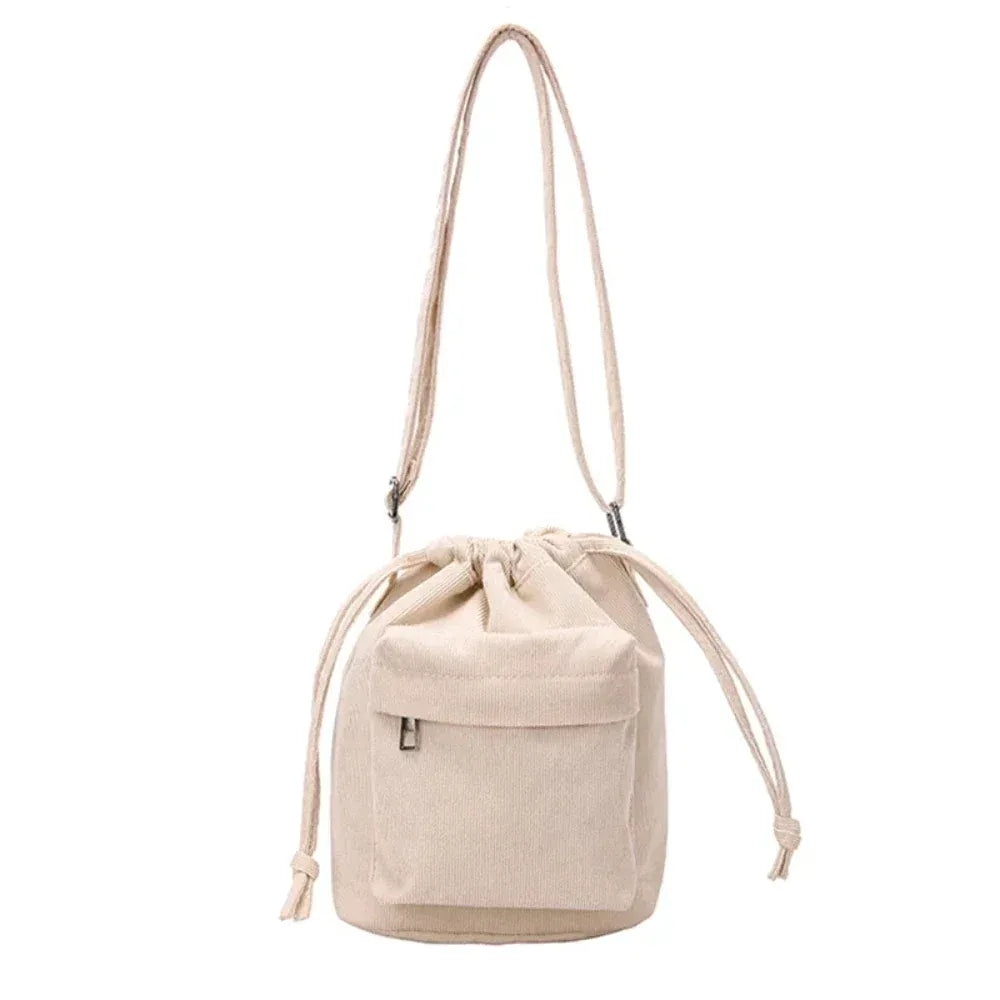 Sac seau velours Blanc