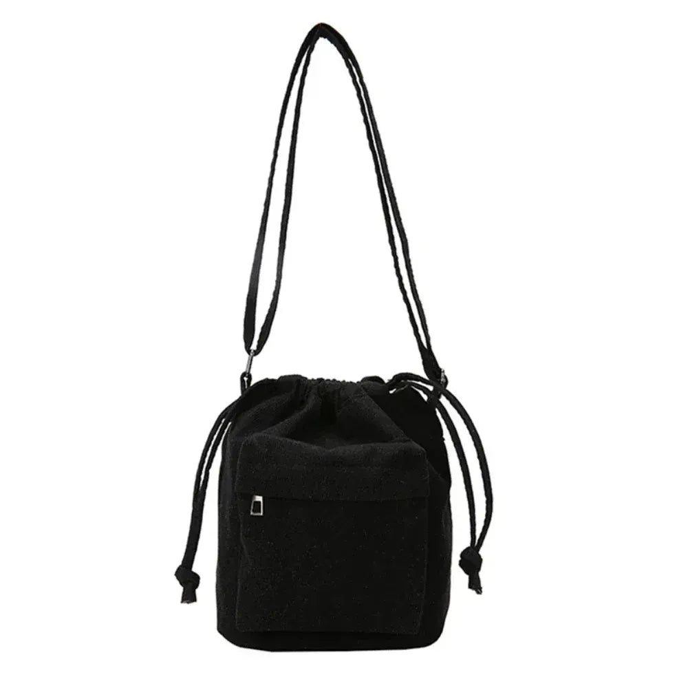 Sac seau velours Noir
