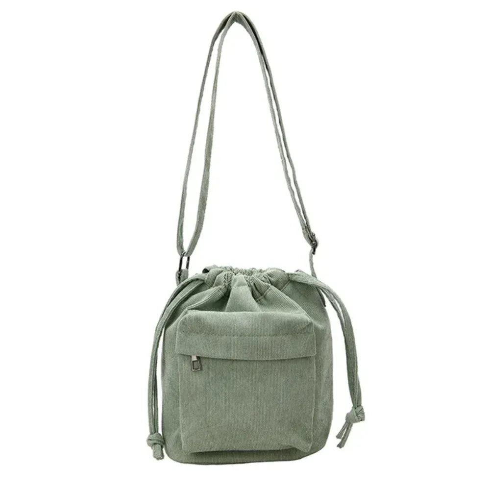Sac seau velours Vert